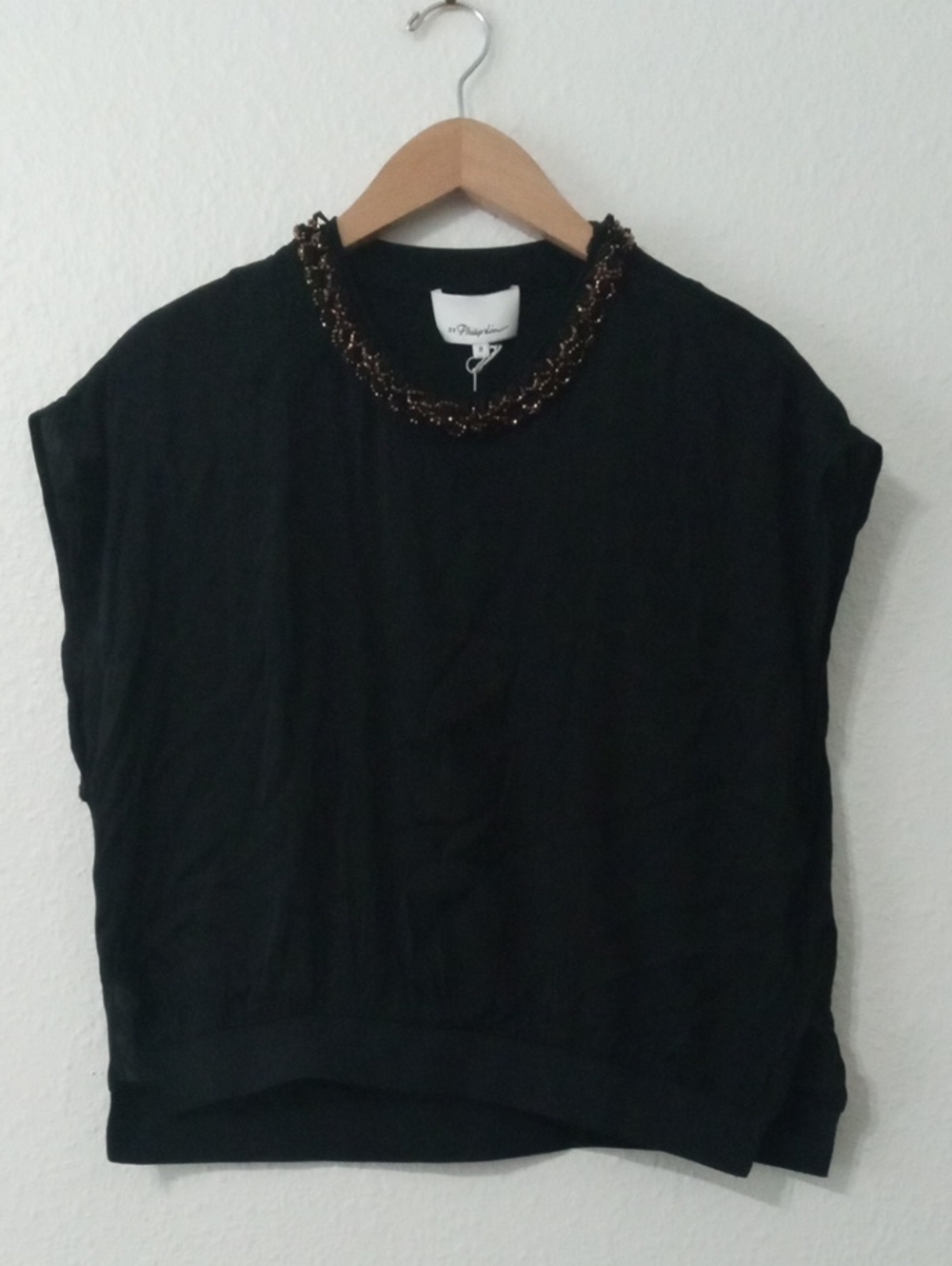 3.1 Phillip Lim Black Embellished Top  with tags